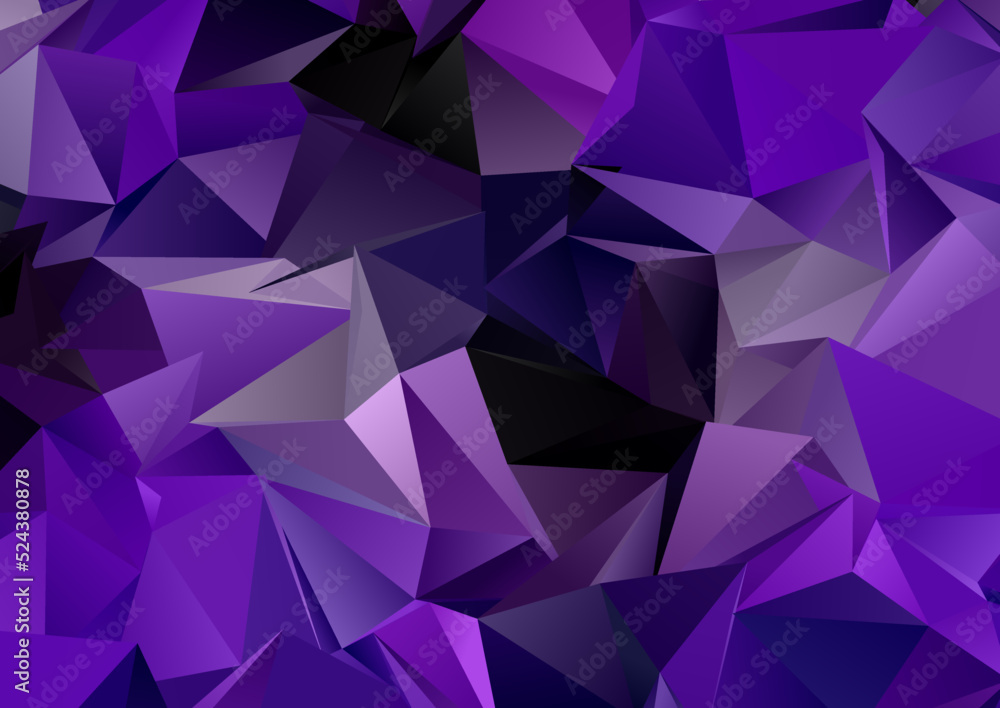 Abstract purple low poly design