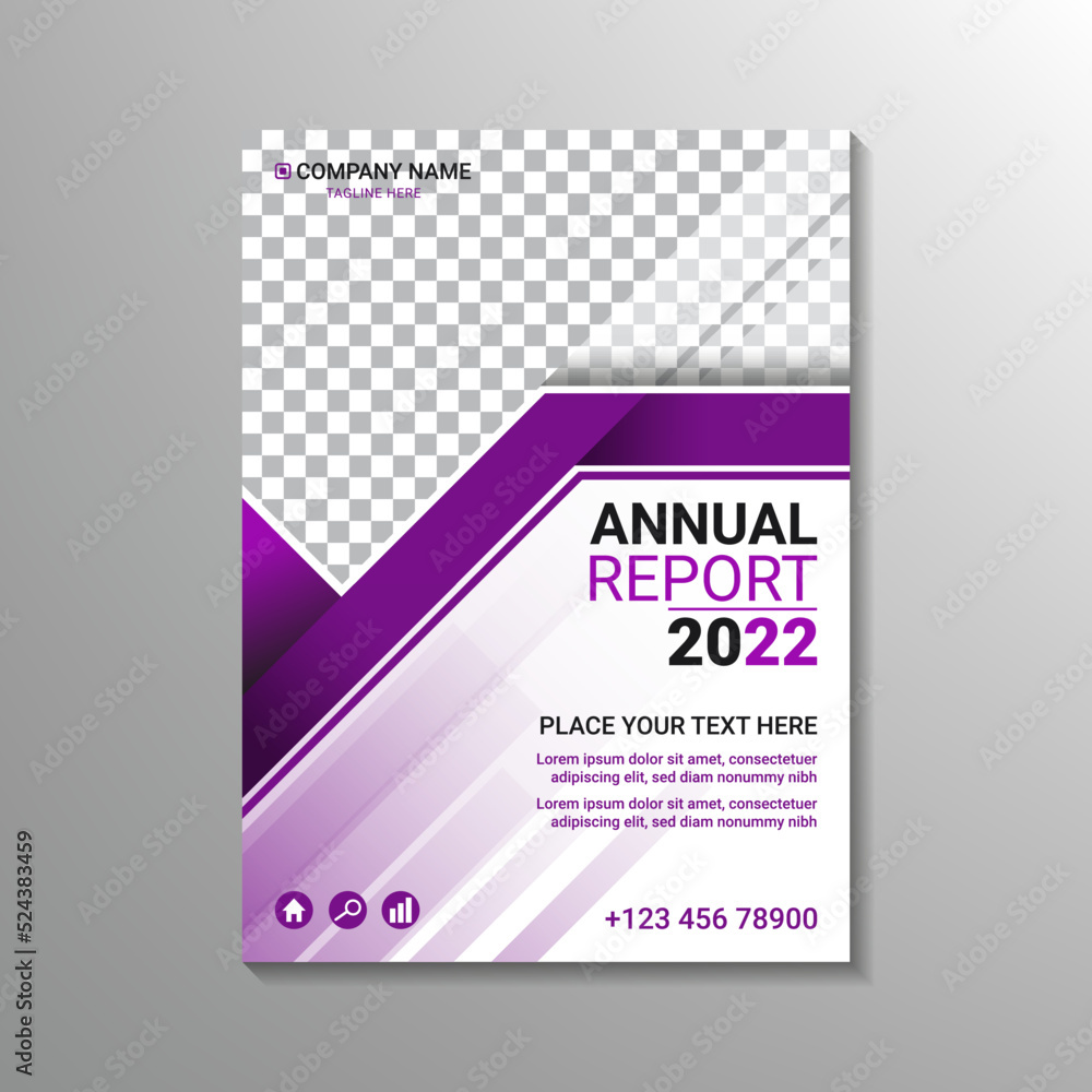 Fototapeta premium modern annual report cover design mockup