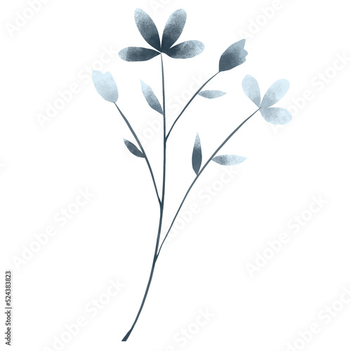 Hello winter with blue leaves watercolor floral bouquet Png  Greenery Elements Wildflowers Spring with Wreaths on Transparent background Png