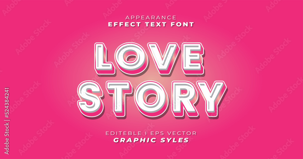 Editable vector text effect font. Editable vector text effect font.