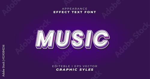 Editable vector text effect font.
