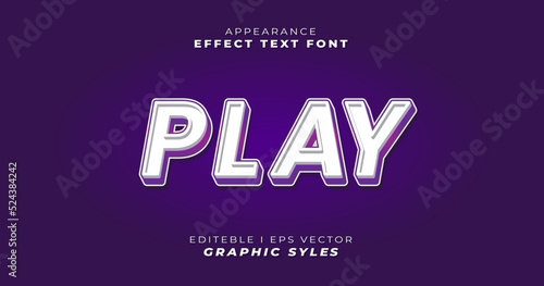 Editable vector text effect font