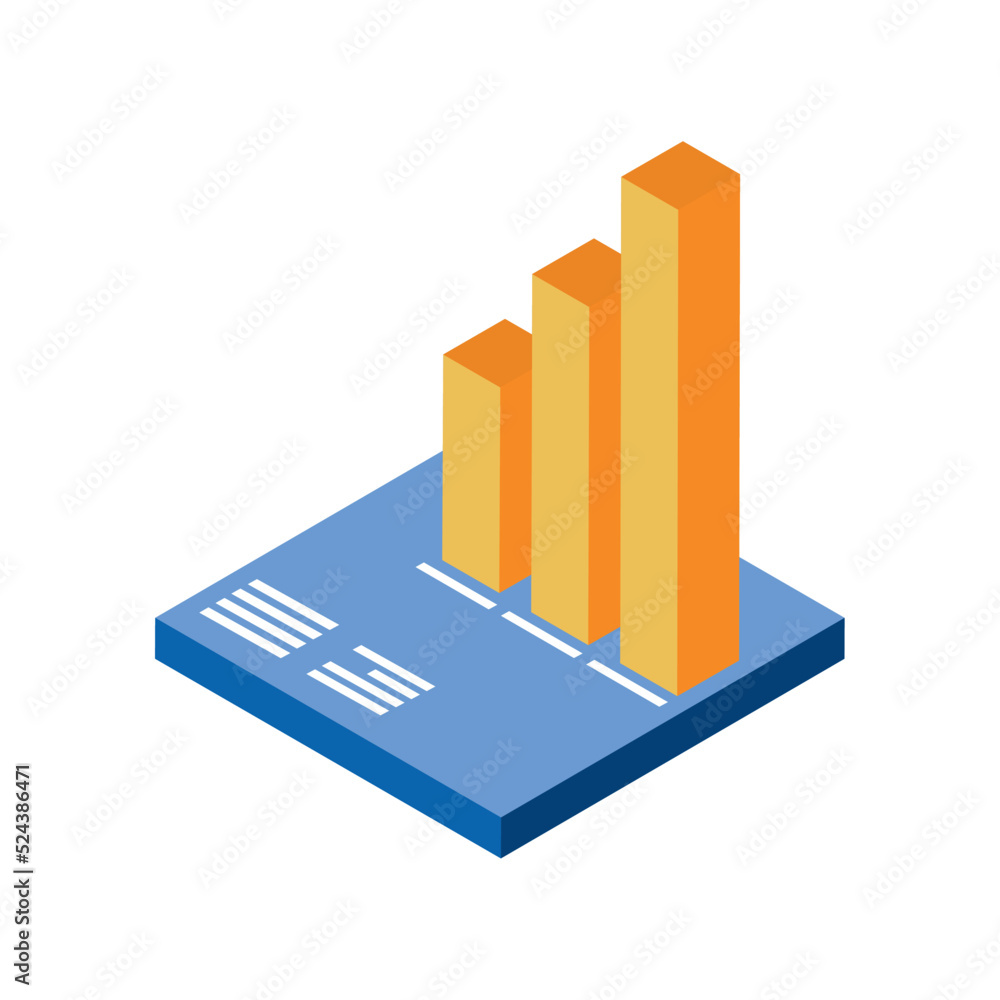 Fototapeta premium isometric chart business
