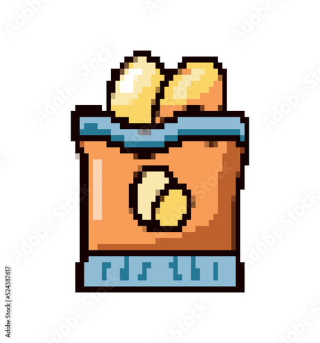 potato chips pixel art