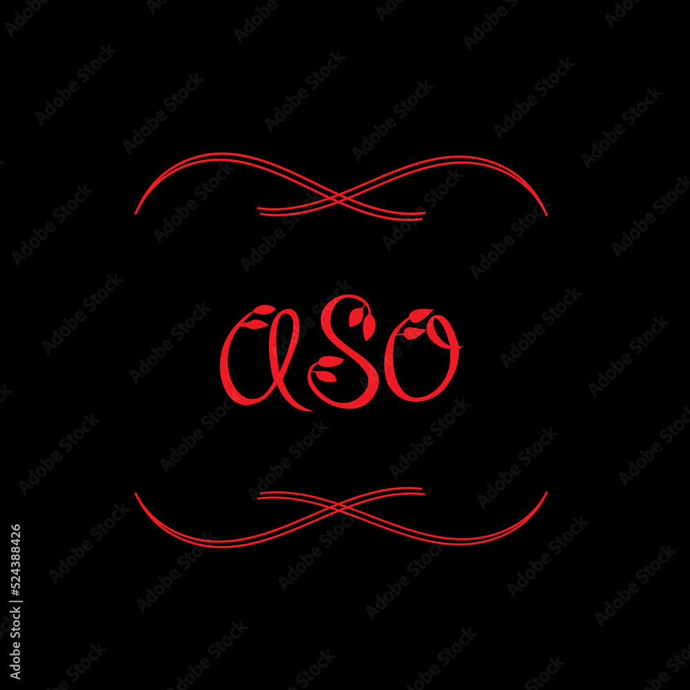 ASO design,ASO letter logo vector,ASO letter monogram logo design