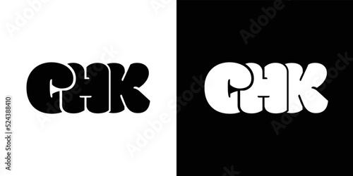 CHK Logo Branding Letter. Vector graphic design. Useful as app icon, alphabet combination, clip-art, and etc. photo