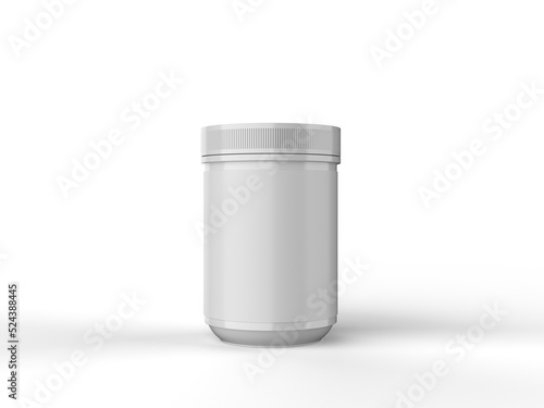 Glossy Protein Jar for Mockup