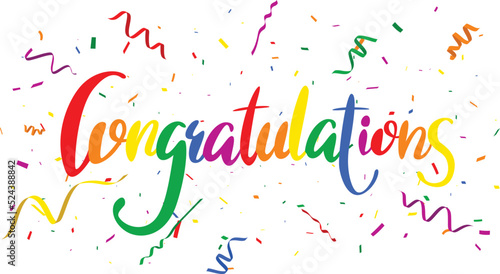 Congratulations banner , isolated on transparent background
