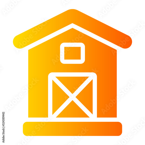 garden shed gradient icon