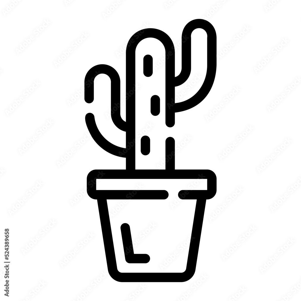 cactus line icon cactus line icon