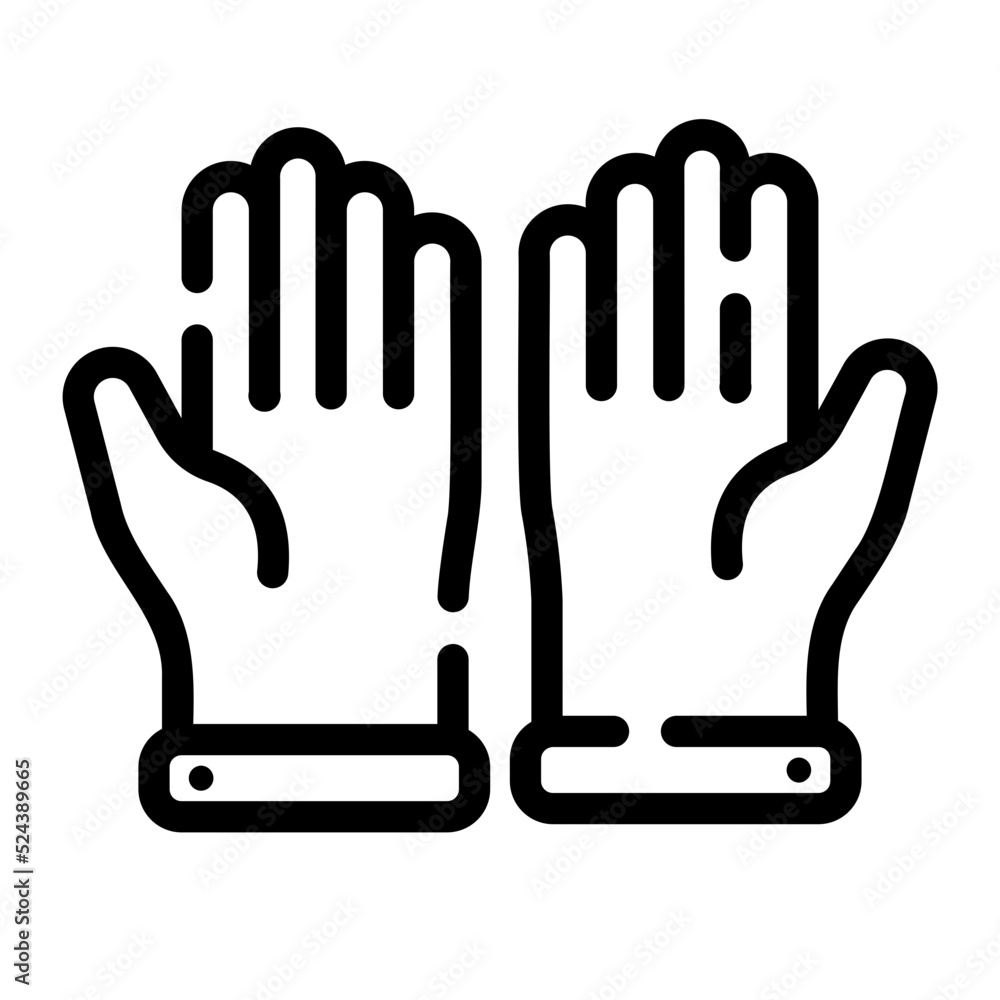 Obraz premium gloves line icon
