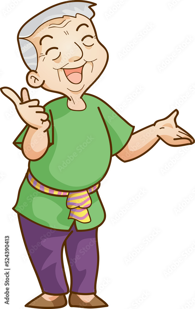 Thai traditional cartoon character and element