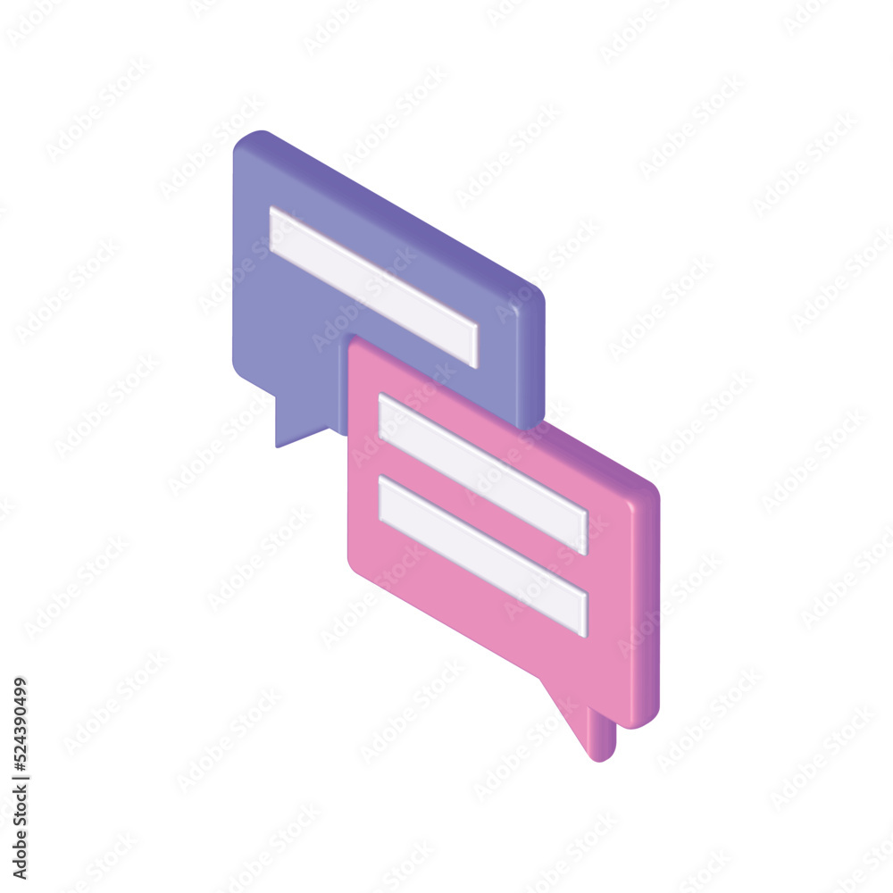 isometric speech bubble isometric speech bubble