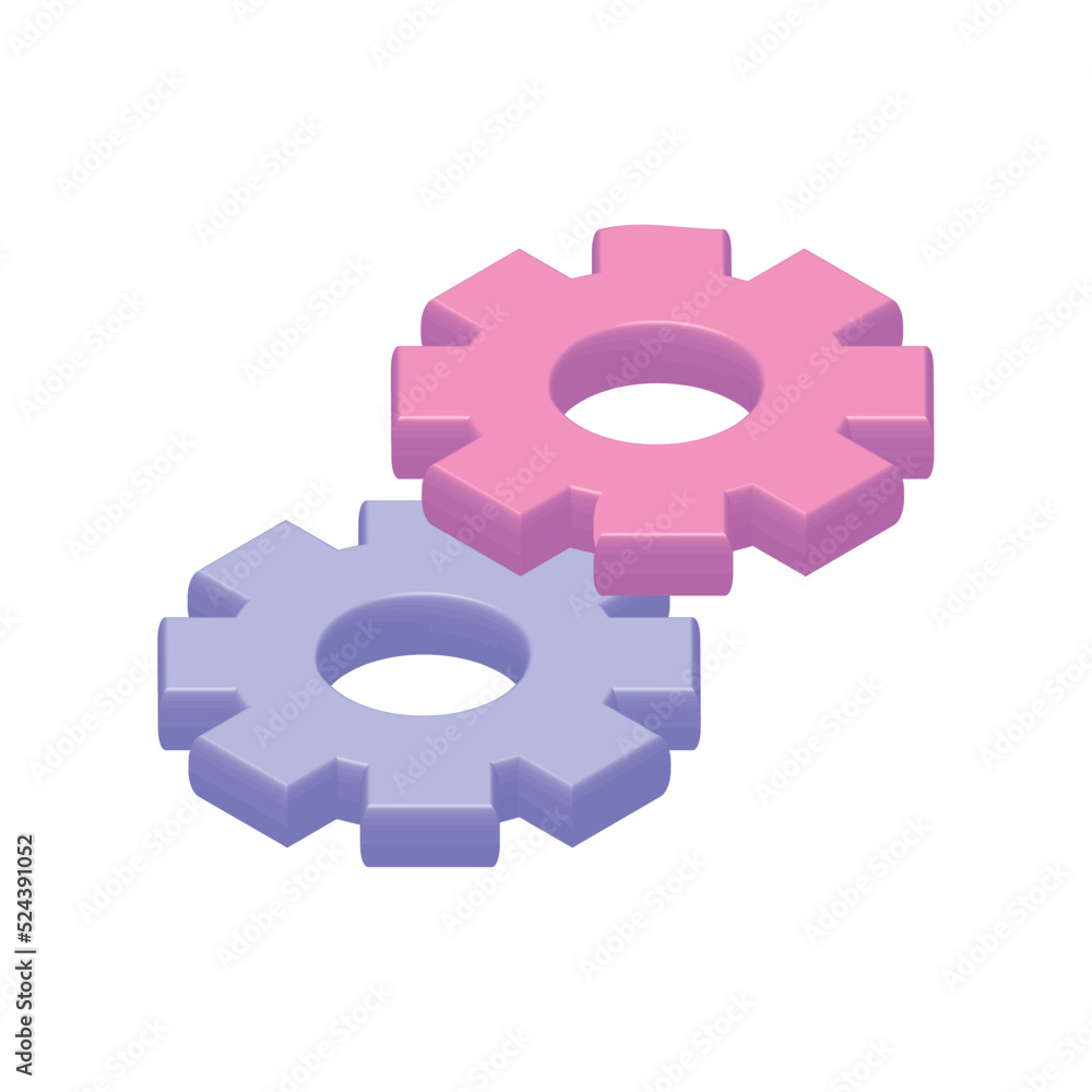 isometric gears icon isometric gears icon