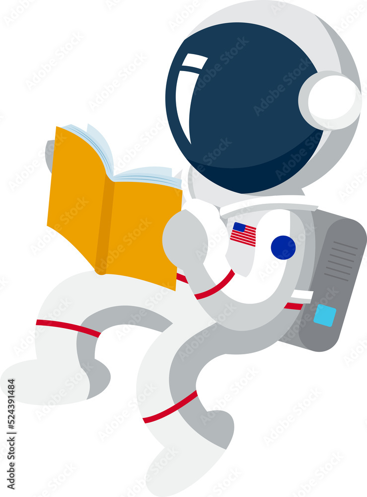 astronaut kids, Cartoon illustration, Planet 