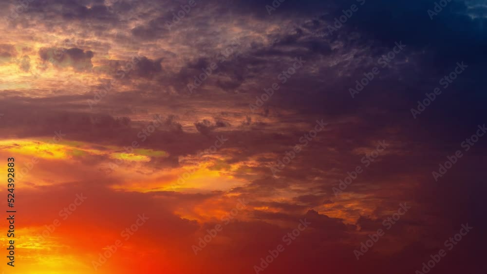 Cinemagraph of the sky and clouds at sunset Cinemagraph of the sky and clouds at sunset