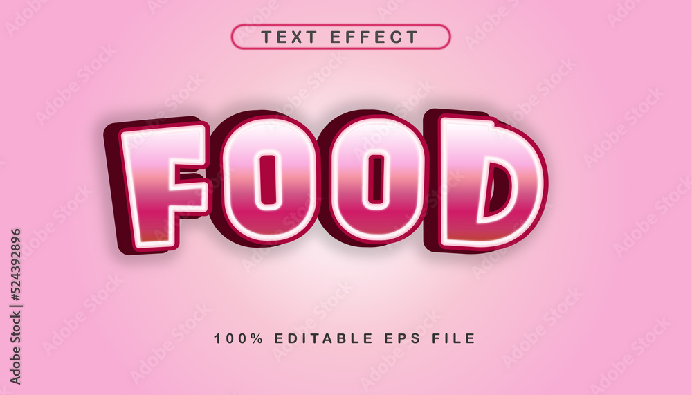 Food Text Style Effect