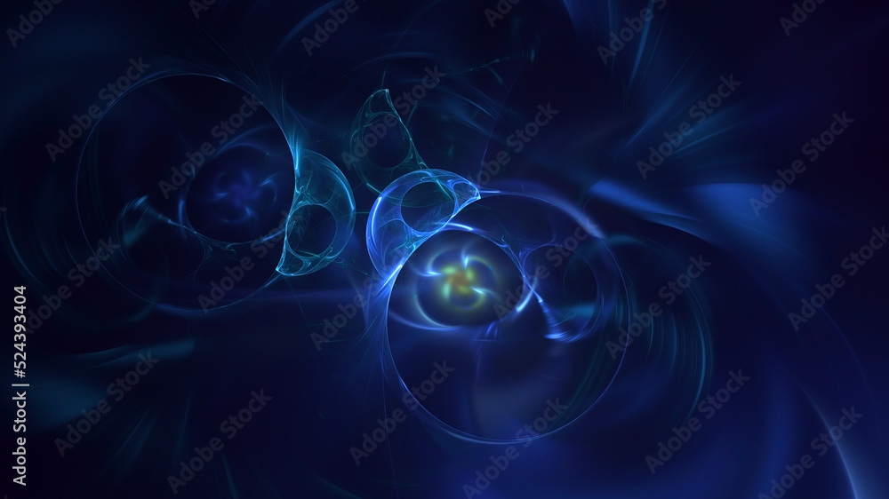 3D rendering abstract blue fractal light background 3D rendering abstract blue fractal light background