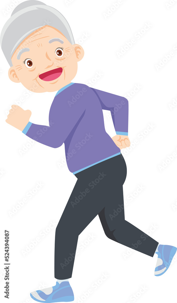 people training exercise cartoon character