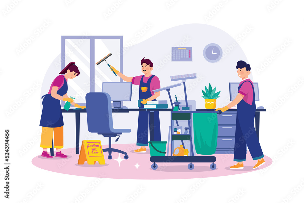 Cleaning Service Illustration concept on white background Cleaning Service Illustration concept on white background