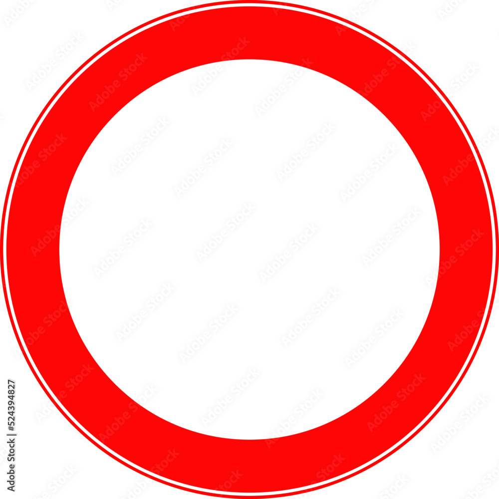 A road sign prohibits the entry of vehicles. A road sign prohibits the entry of vehicles.