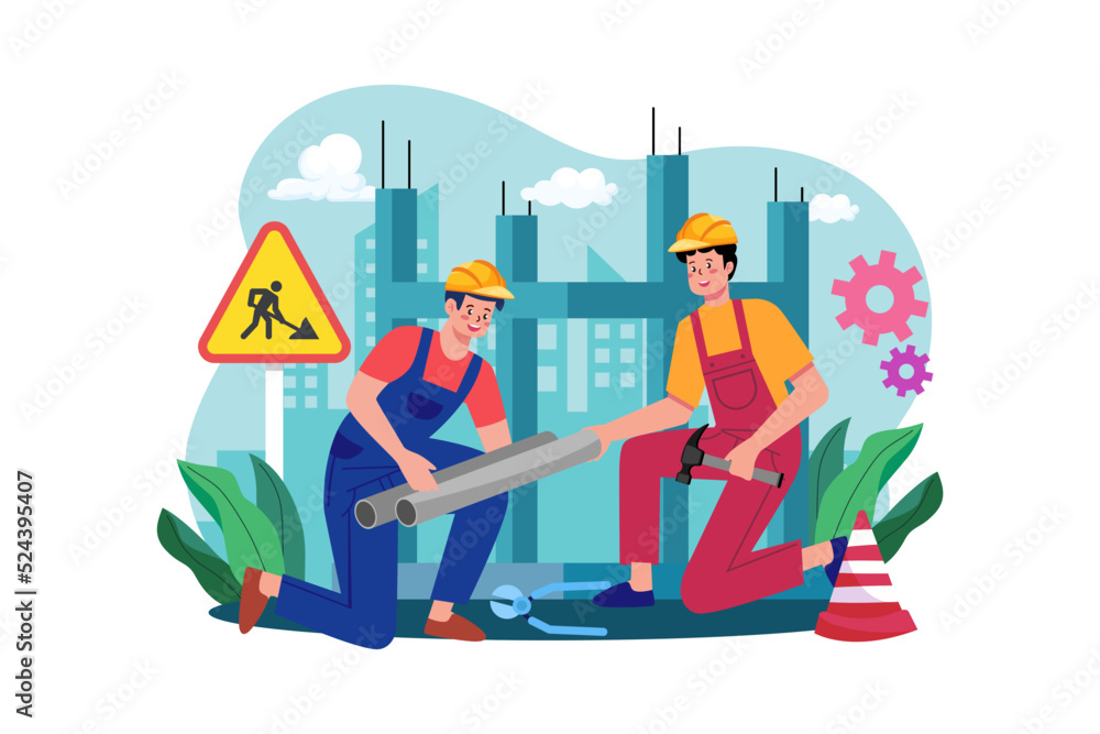 Obraz premium Cleaning Service Illustration concept on white background