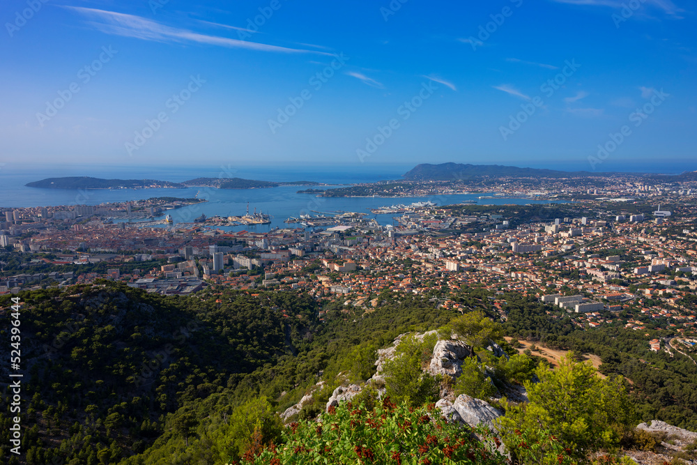 View of Toulon from the top of the hill