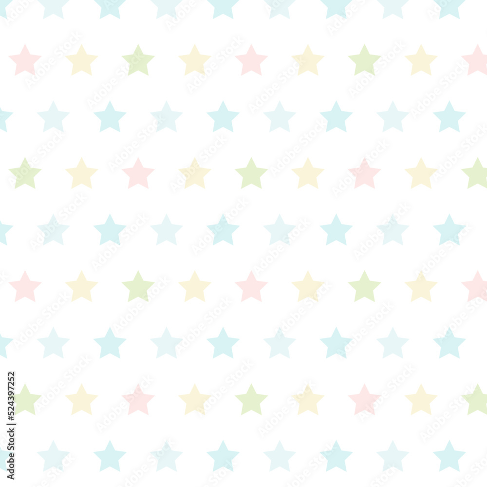 Seamless star pattern. Pastel childish palette. Cute wallpaper Seamless star pattern. Pastel childish palette. Cute wallpaper