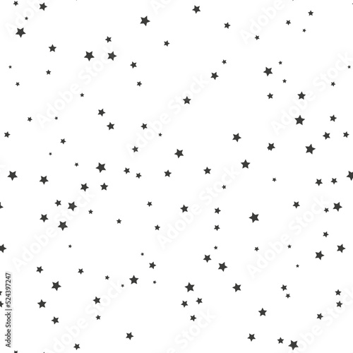 Seamless star pattern. Black stars on a white background © Marina