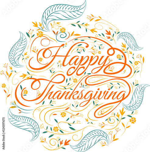 Happy Thanksgiving day, Autumn, Typography