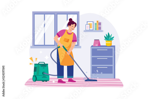 Cleaning Service Illustration concept on white background