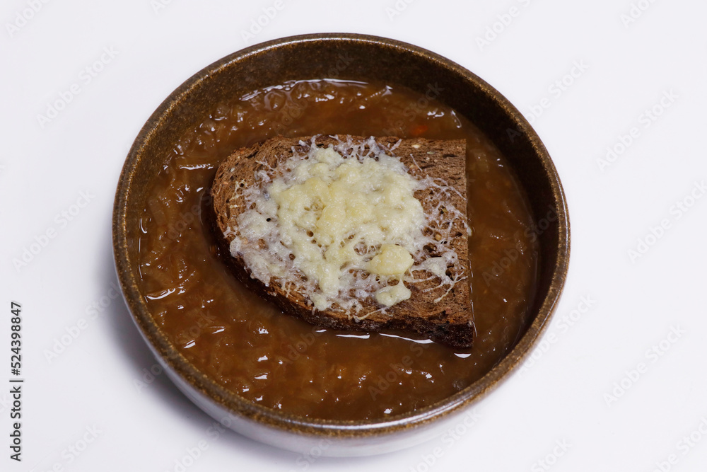 classic french onion soup with gruyere cheese crouton classic french onion soup with gruyere cheese crouton