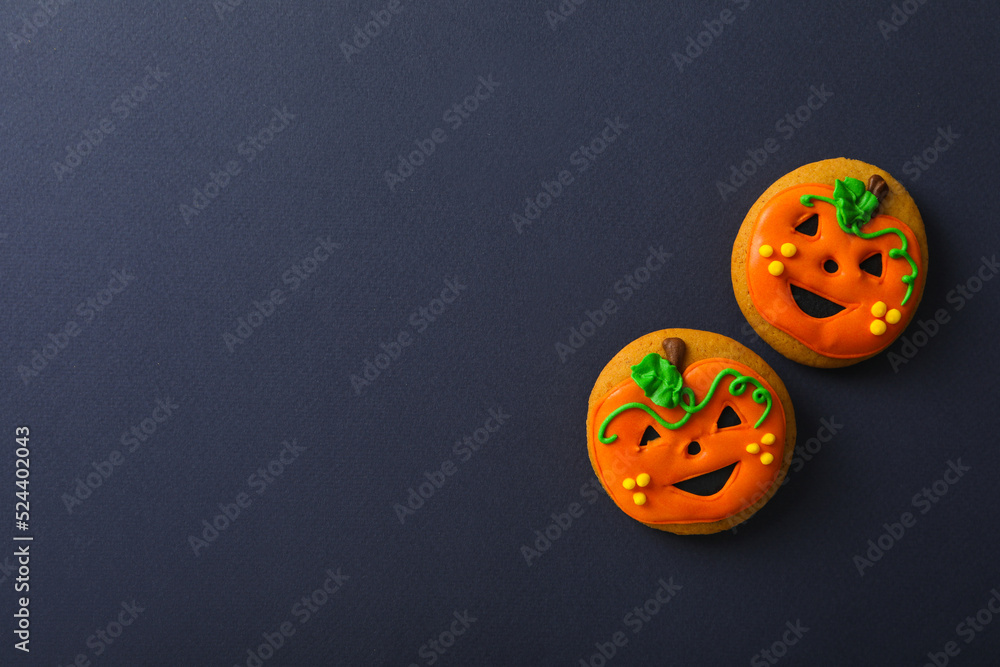 Concept of Halloween sweets, funny sweets, space for text Concept of Halloween sweets, funny sweets, space for text