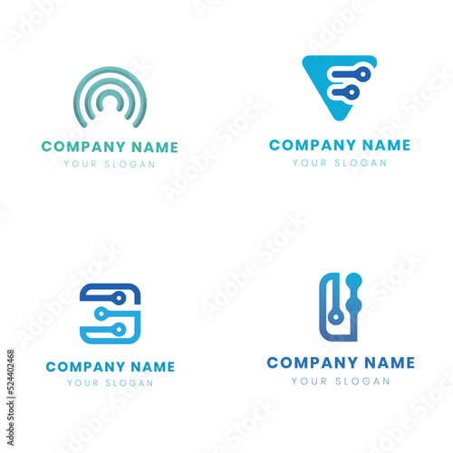 Technology Logo Design Templet For Business