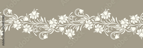 Vector ornamental floral border design