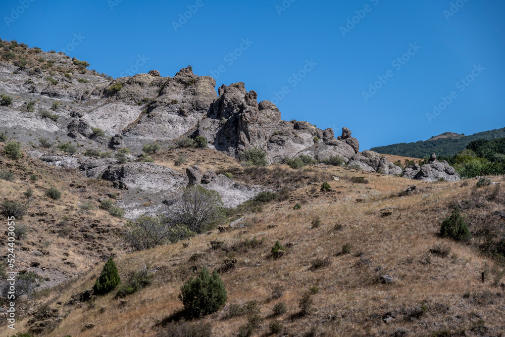 landscape with mountains gorges on a summer sunny day in the mountains of Armenia