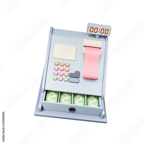 Cashier Machine isolated  icon 3d render illustration