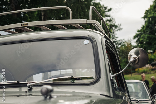 Vintage car with side mirror and luggage rack © Sren