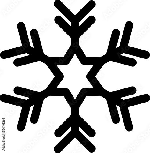 snowflake illustration on transparent background