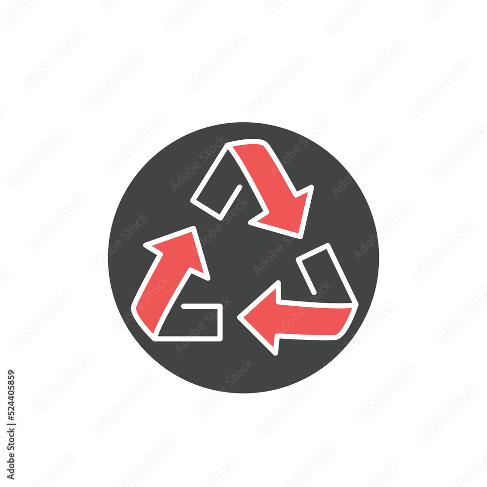 Recycle icons symbol vector elements for infographic web Recycle icons symbol vector elements for infographic web
