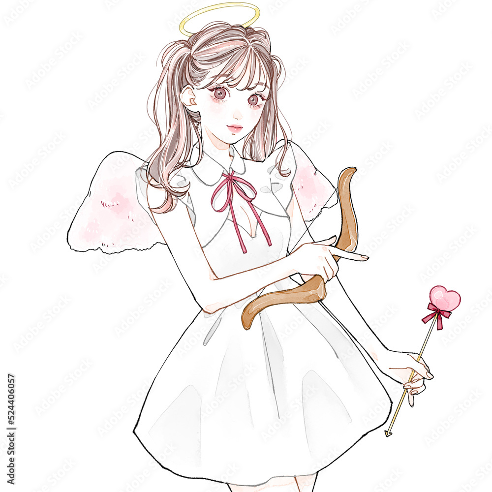 天使のコスプレをした女性 Stock Illustration | Adobe Stock