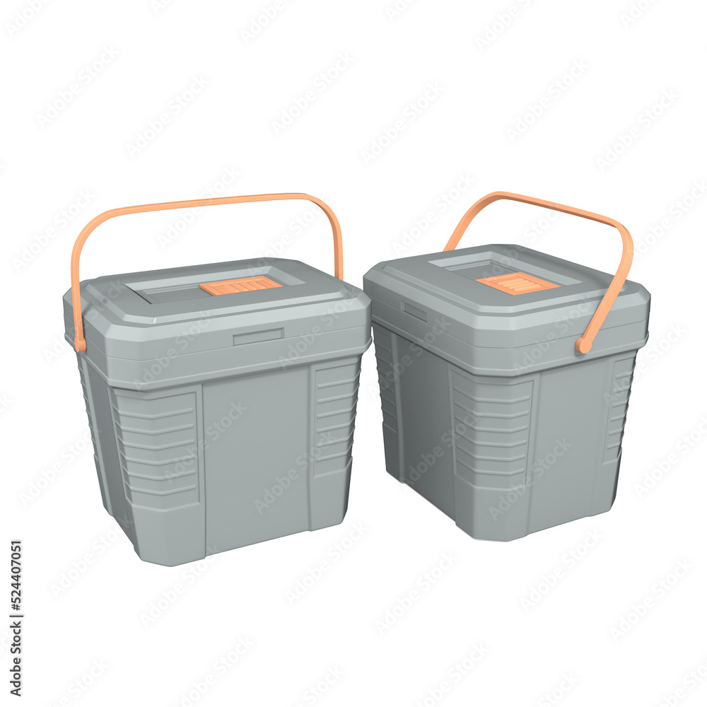 Plastic Ice Cooler Cold Storage Box Isolated Icon Plastic Ice Cooler Cold Storage Box Isolated Icon