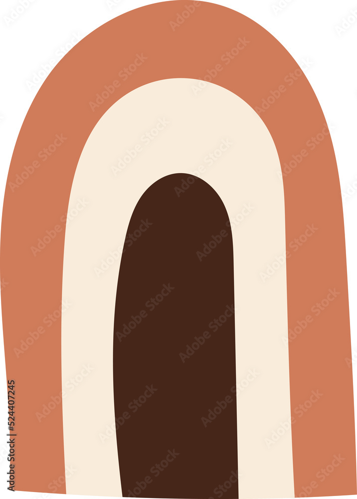 Fototapeta premium Abstract shape illustration on transparent background