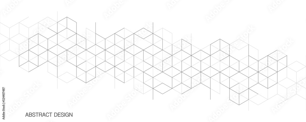 Isometric Block Pattern Design Photo & Art Print The graphic design elements with isometric shape ...