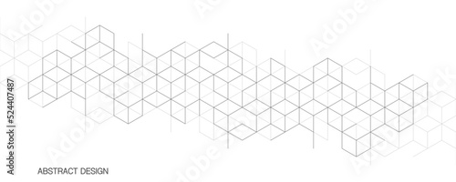 The graphic design elements with isometric shape blocks. Vector illustration of abstract geometric background