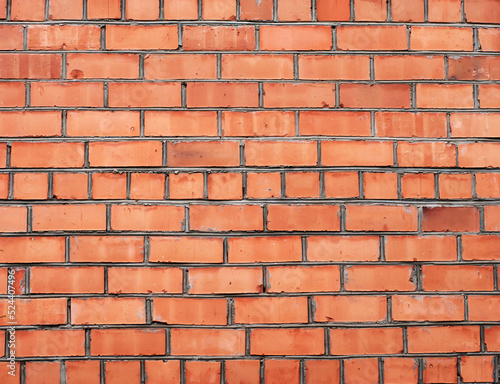 Texture of a red brick wall, building background