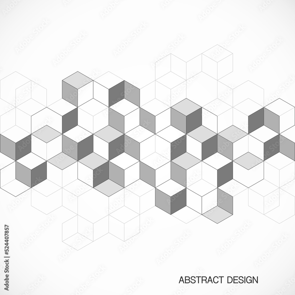 The graphic design elements with isometric shape blocks. Vector illustration of abstract geometric background The graphic design elements with isometric shape blocks. Vector illustration of abstract geometric background