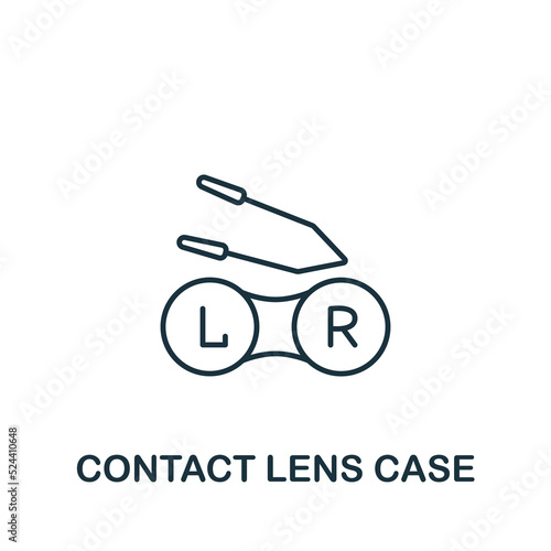 Contact Lens Case icon. Line simple icon for templates, web design and infographics © Mariia