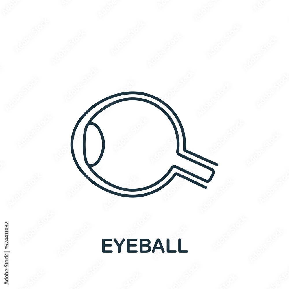 Eyeball icon. Line simple icon for templates, web design and infographics Eyeball icon. Line simple icon for templates, web design and infographics