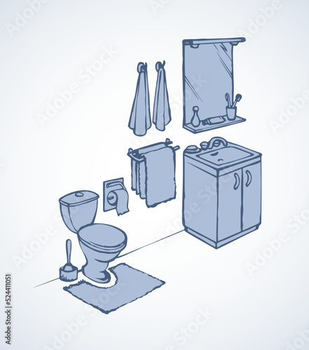 Toilet. Vector drawing